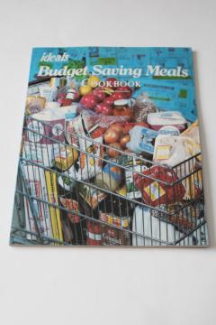 catalog photo of 1980 Ideals Budget Cookbook money saving meals recipes & inspiration vintage cook book 