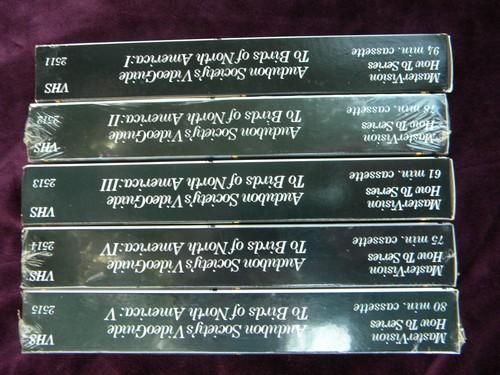 photo of 1980s Audubon video guide to Birds of North America 5 volume set VHS #2