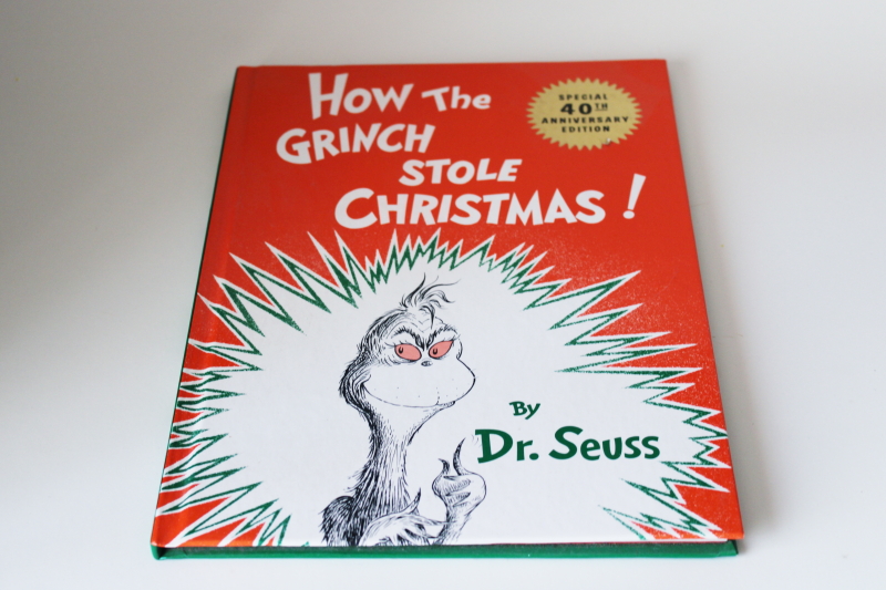 photo of 1980s vintage 40th anniversary book Dr Seuss How The Grinch Stole Christmas #1