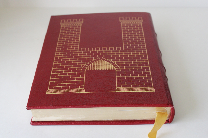 photo of 1980s vintage Easton Press red leather bound book Connecticut Yankee in King Arthur's Court #3