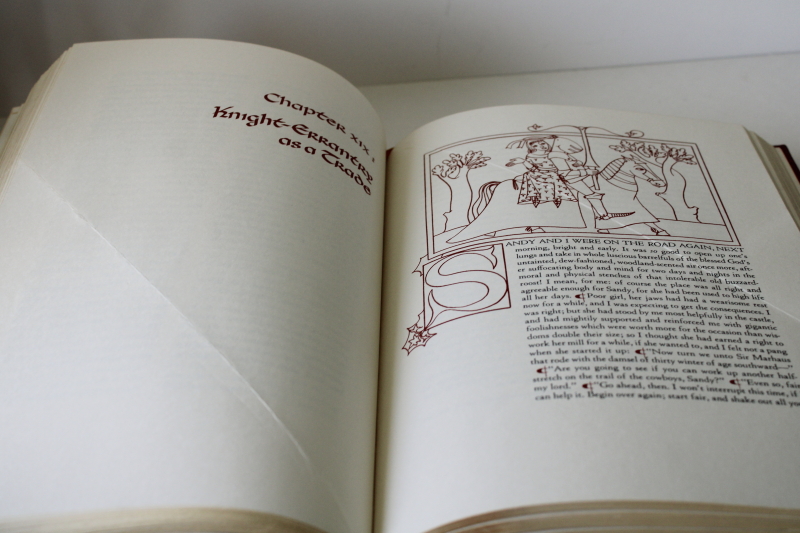 photo of 1980s vintage Easton Press red leather bound book Connecticut Yankee in King Arthur's Court #11