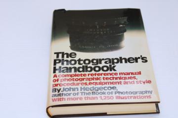 catalog photo of 1980s vintage The Photographers Handbook John Hedgecoe, film cameras photography manual