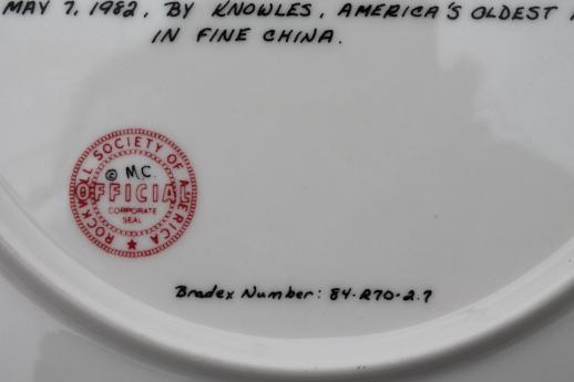 photo of 1982 Mother's Day plate w/ Norman Rockwell illustration The Cooking Lesson, Knowles china #5