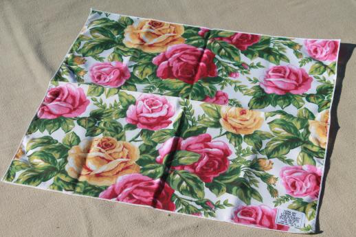 photo of 1990s Royal Albert Old Country Roses china go-along cloth fabric napkins, never used #3