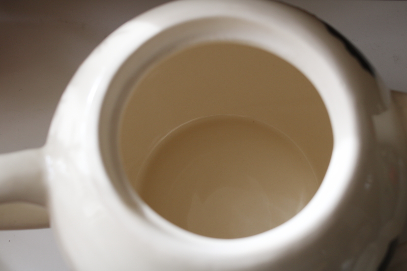 photo of 1990s vintage Hartstone Christmas Traditions stoneware pottery, large tea pot #4