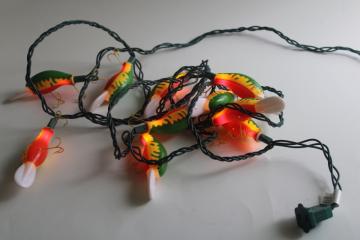 1990s vintage mini lights, fishing lure decorative light string for fisherman man cave 