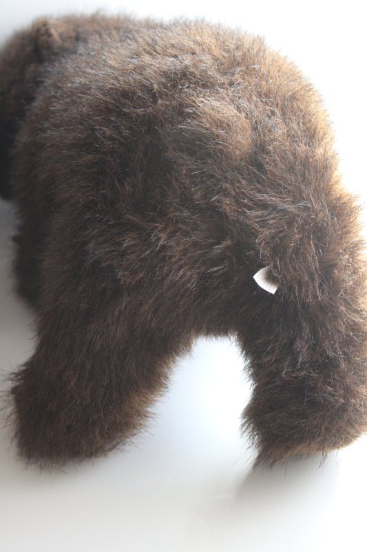 photo of 1990s vintage plush stuffed animal, large toy grizzly bear w/ teeth claws, realistic teddy #6