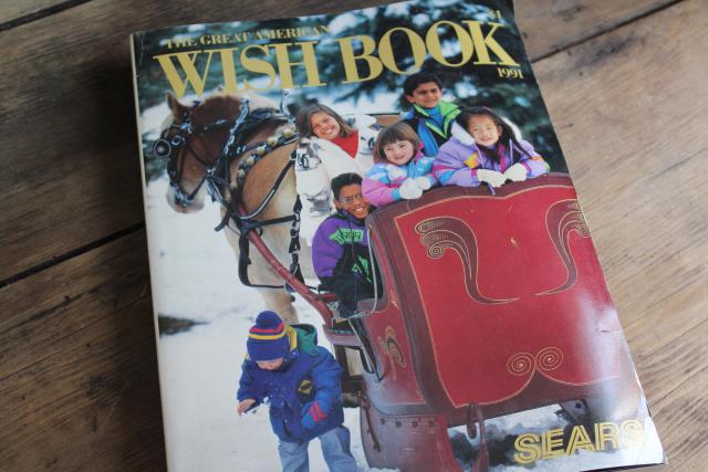 photo of 1991 Sears Christmas Wish book catalog, 90s fashion clothes, toys, electronics #1