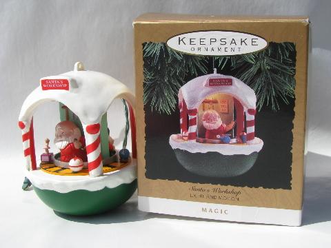 photo of 1993 Santa's Workshop Hallmark magic motion Christmas tree ornament #1