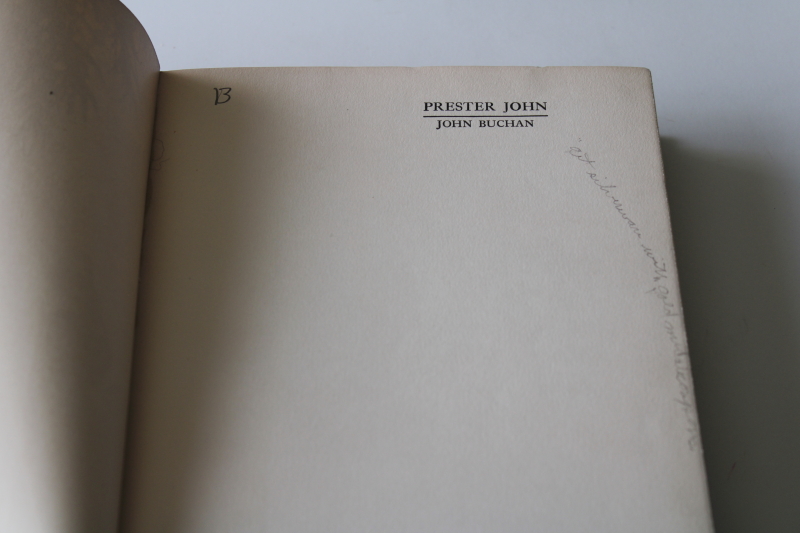 photo of 1st US edition vintage 1910 Africa adventure novel Prester John, Buchan, Henry Pitz illustrations #4