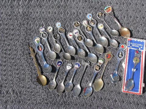 photo of 20+ lot vintage collectible & souvenir collector's spoons #1