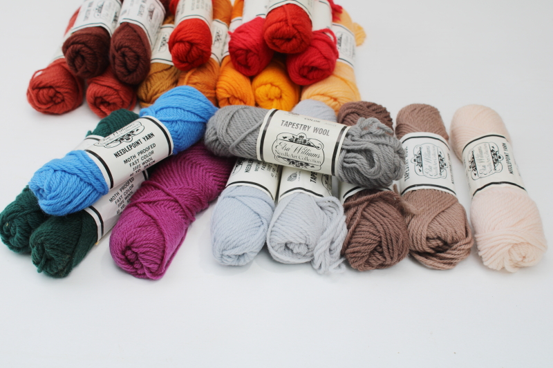 photo of 20+ skeins Elsa Williams needlepoint yarn, crewel embroidery tapestry wool assorted colors  #6