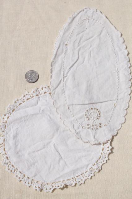 photo of 20+ vintage lace doilies, antique crochet & needlelace doily lot, small lace motifs #5