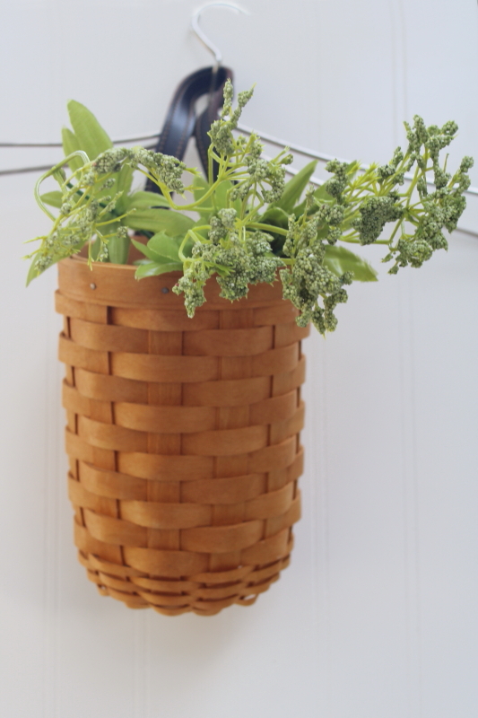 photo of 2002 Longaberger gatehouse hanging basket, vintage door basket #6