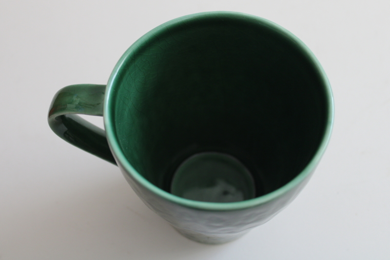 photo of 2008 Starbucks mug green glaze ceramic w/ embossed trees, Design House Stockholm #4