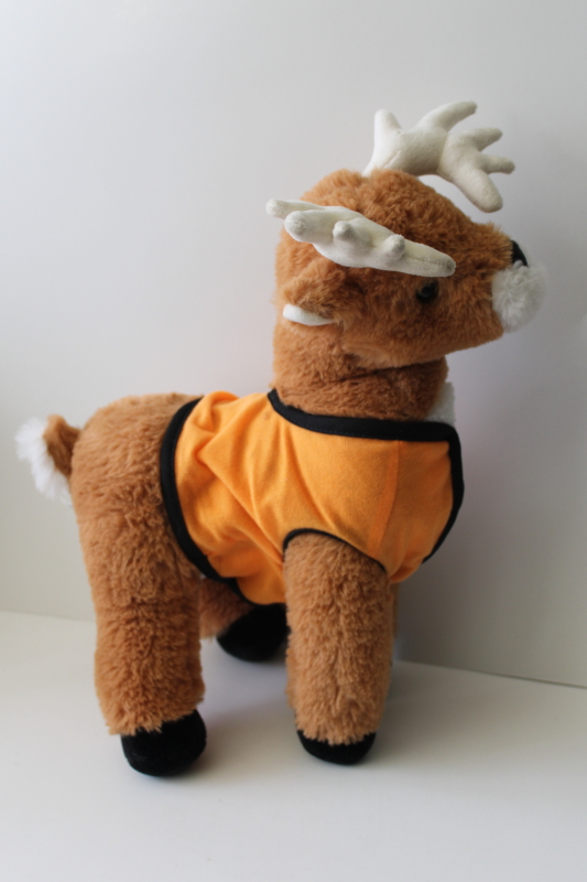 photo of 2020 Fleet Farm logo stuffed plush toy deer in hunting gear, Goffa tag #4