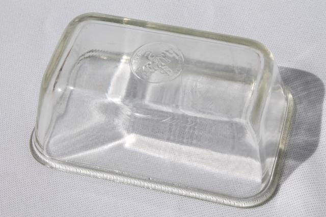 photo of 20s 30s vintage Pyrex rare baby loaf clear glass tiny bread / cake pan child's size #4