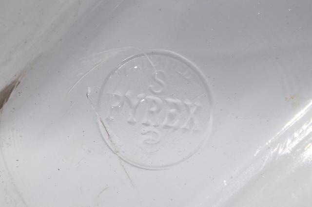 photo of 20s 30s vintage Pyrex rare baby loaf clear glass tiny bread / cake pan child's size #6