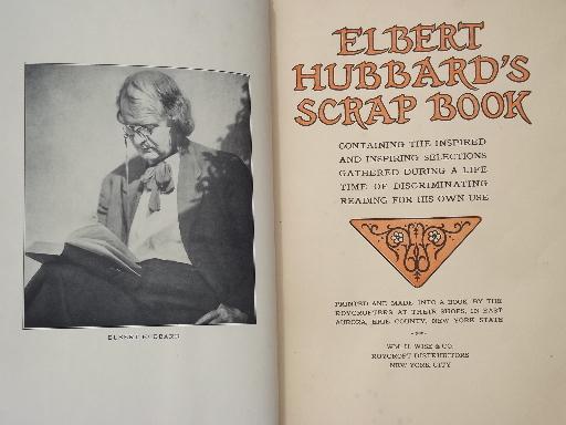 photo of 20s vintage Roycroft arts and crafts edition Elbert Hubbard's Scrap Book #2