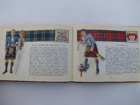 photo of 20s vintage Scottish Tartans, family clan name patterns, color illustrations #3