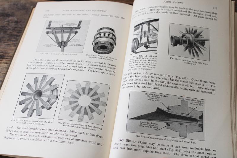 photo of 20s vintage textbook Farm Machinery & Equipment, many drawings & illustrations 1st edition  #3