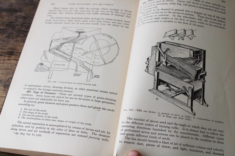 photo of 20s vintage textbook Farm Machinery & Equipment, many drawings & illustrations 1st edition  #4