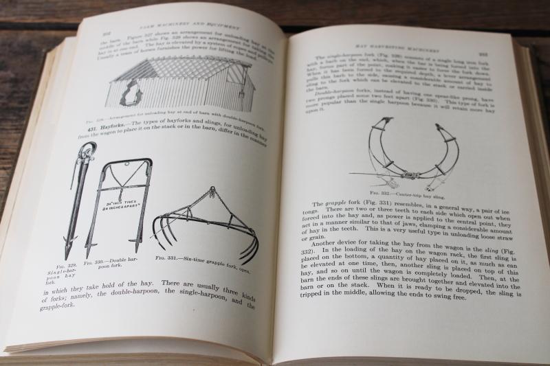 photo of 20s vintage textbook Farm Machinery & Equipment, many drawings & illustrations 1st edition  #10