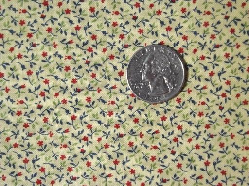 photo of 22 yds print cotton quilt fabric, shades of yellow quilting fabric lot #3