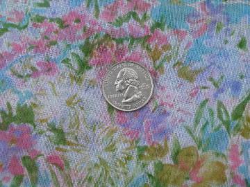 catalog photo of 24 yds sheer cotton fabric, french impressionist style flower garden print