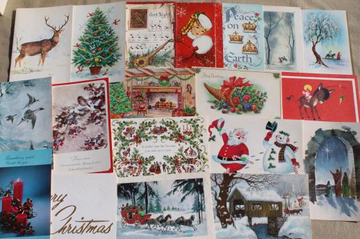 photo of 250+ unused vintage Christmas cards, holiday greeting card lot #3