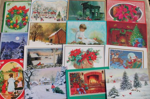 photo of 250+ unused vintage Christmas cards, holiday greeting card lot #9