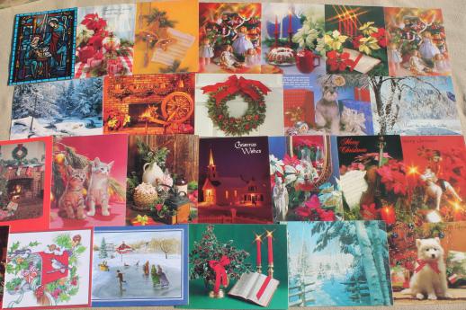 photo of 250+ unused vintage Christmas cards, holiday greeting card lot #12