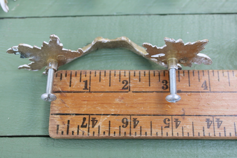 photo of 30 vintage drawer pulls, french provincial gold & white ornate rococo cabinet furniture handles, hardware lot  #2