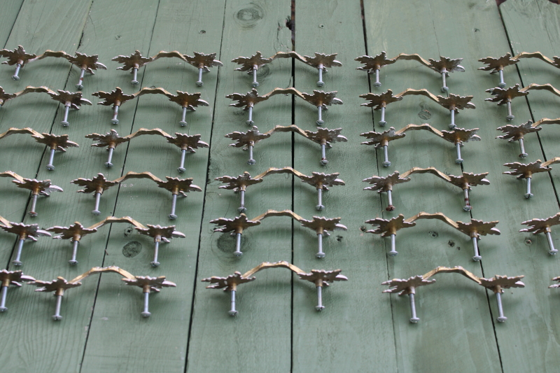 photo of 30 vintage drawer pulls, french provincial gold & white ornate rococo cabinet furniture handles, hardware lot  #4