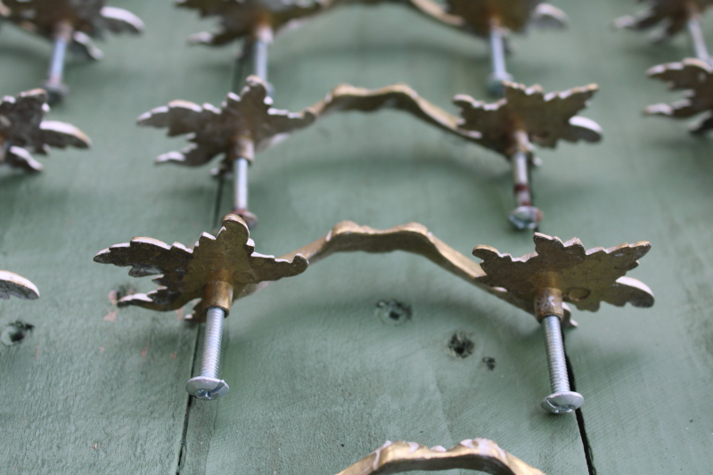 photo of 30 vintage drawer pulls, french provincial gold & white ornate rococo cabinet furniture handles, hardware lot  #5