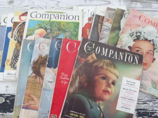 photo of 30s 40 50s vintage Woman's Home Companion magazines lot, 14 issues #1