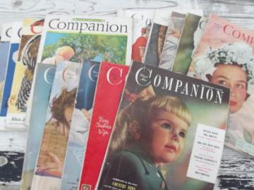 catalog photo of 30s 40 50s vintage Woman's Home Companion magazines lot, 14 issues