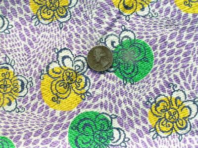 photo of 30's feedsack fabric, dots & flowers #1