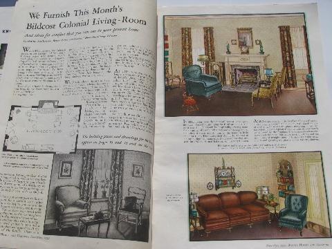 photo of 30s vintage Better Homes and Gardens magazines, retro ads and illustrations #4