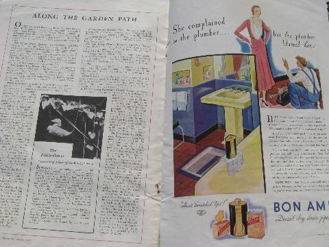 photo of 30s vintage Better Homes and Gardens magazines, retro ads and illustrations #5