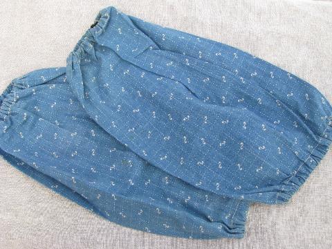 photo of 30s vintage arm aprons, cotton housedress sleeves for kitchen and cleaning #2