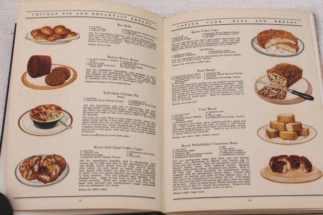 photo of 30s vintage cookbook w/ color illustrations, baking recipe book Anyone Can Bake dated 1930 #7