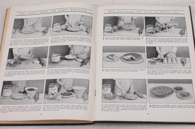photo of 30s vintage cookbook w/ color illustrations, baking recipe book Anyone Can Bake dated 1930 #10