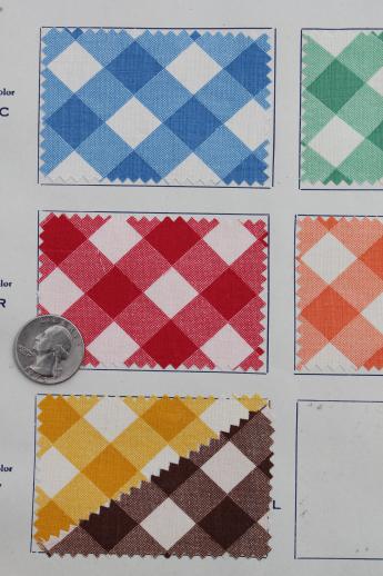 photo of 30s vintage fabric sample book, Fruit of the Loom cotton print fabric swatches catalog  #10