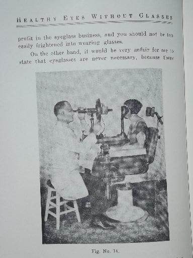 photo of 30s vintage medical book w/ eye chart, healthy eyes without glasses  #5