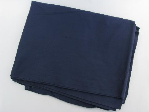 photo of 36'' wide vintage cotton quilting fabric, navy blue solid #1