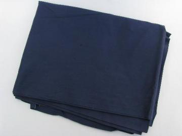 catalog photo of 36'' wide vintage cotton quilting fabric, navy blue solid