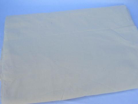 photo of 36'' wide vintage muslin quilting fabric, unbleached natural cotton #1