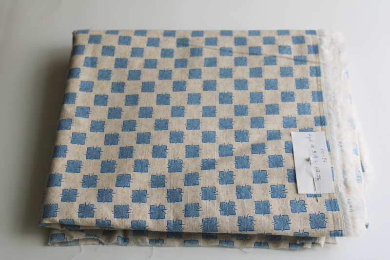 photo of 4 yds cotton quilt fabric, Springs One Heart One Mind primitive patches checkerboard patchwork print  #1