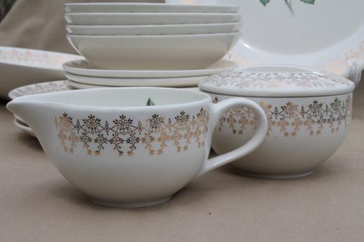 photo of 40s 50s vintage briar rose or moss roses china dishes set, American Limoges? #3